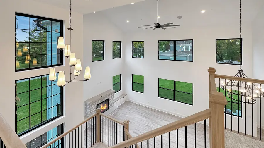 Newly built custom home exterior in the Chicago suburbs
