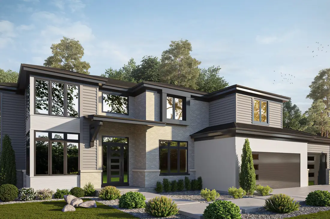 Front elevation of a Skycrest Homes custom home